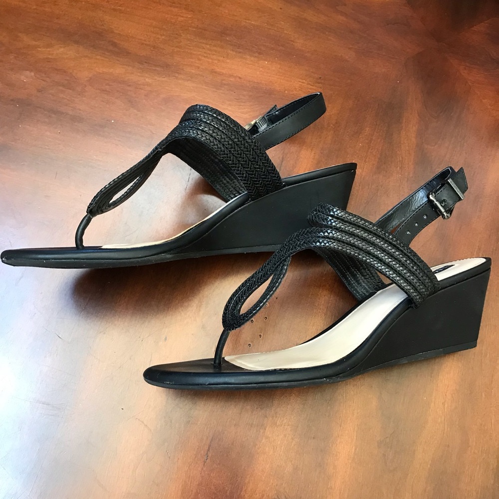 Alex Marie Black Wedges 11M